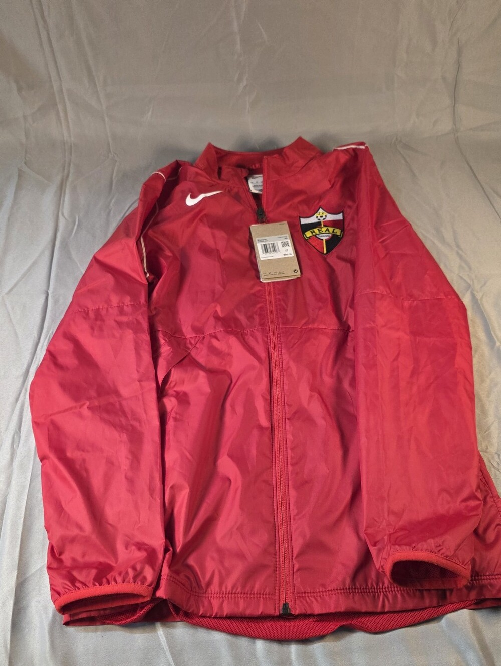 Nike Red Windbreaker Jacket with Crest - Womens